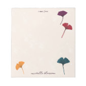 Ginkgo Leaf Pattern Waterverf Herfst Herfstkleuren Notitieblok (Voorkant)