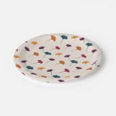 Ginkgo Leaf Pattern Waterverf Herfst Herfstkleuren Papieren Bordje (Gekanteld)