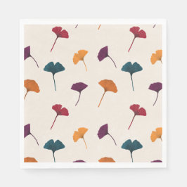 Ginkgo Leaf Pattern Waterverf Herfst Herfstkleuren Servet