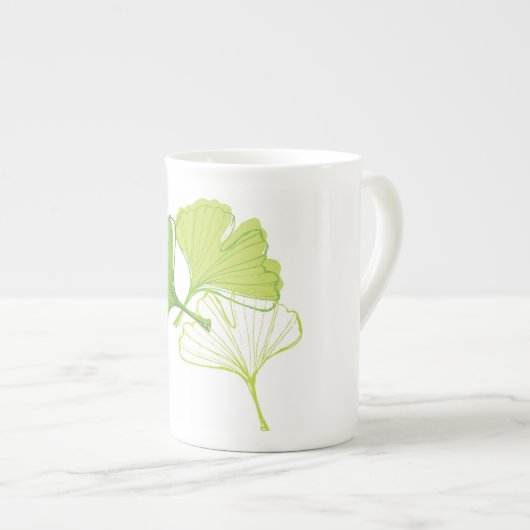 Ginkgo Leaf Porselein Kop (Voorkant rechts)