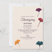 Ginkgo Leaf Waterverf Herfst Herfst Thanksgiving Kaart (Voorkant)