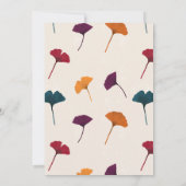 Ginkgo Leaf Waterverf Herfst Herfst Thanksgiving Kaart (Achterkant)