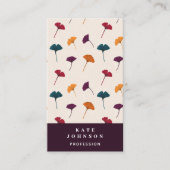 Ginkgo Leaf Waterverf Herfst Herfstkleuren Visitekaartje (Voorkant)