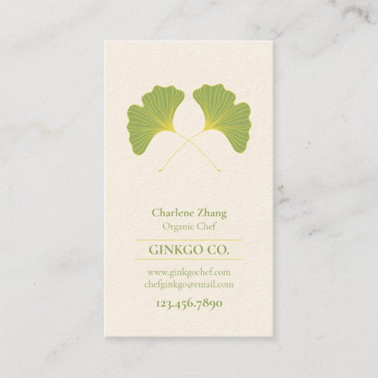 Ginkgo Leaves 2 Visitekaartje (Voorkant)