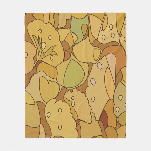 Ginkgo Leaves Abstract Pattern Fleece Deken (Voorkant)
