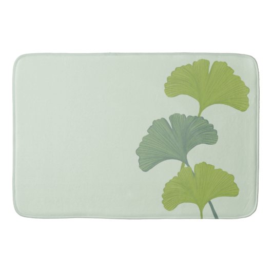 Ginkgo Leaves Customizable Background Colors  Badmat (Voorkant)