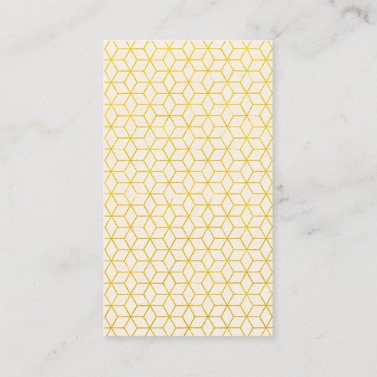 Ginkgo Leaves en Polygon Pattern Visitekaartje (Achterkant)