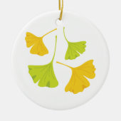 Ginkgo Leaves Keramisch Ornament (Voorkant)