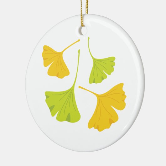 Ginkgo Leaves Keramisch Ornament (Links)