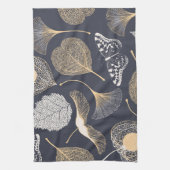 Ginkgo Leaves: Naadloze bloemige elegantie. Theedoek (Verticaal)