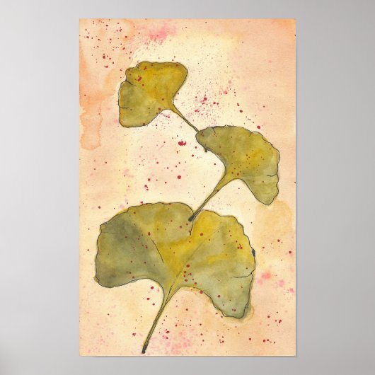 Ginkgo Leaves Poster (Voorkant)