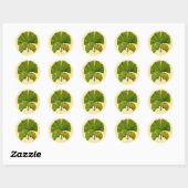Ginkgo Leaves Ronde Sticker (Vel)