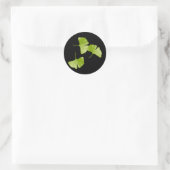 Ginkgo Leaves Ronde Sticker (Tas)