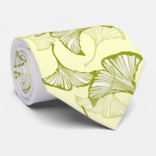 Ginkgo Leaves stropdas (Opgerold)