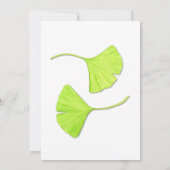 Ginkgo Leaves Wedding Invitation Kaart (Achterkant)