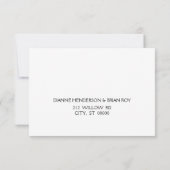 Ginkgo Leaves Wedding RSVP Briefkaart (Achterkant)