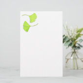 Ginkgo leest botanische kunstgebaren briefpapier (Staand voorkant)