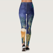 GINKGO leggings van de hemellichamen in de rode ko (Achterkant)