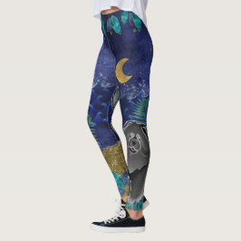 GINKGO leggings van de hemelzee met zwarte chow