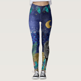 GINKGO leggings van de hemelzee met zwarte chow