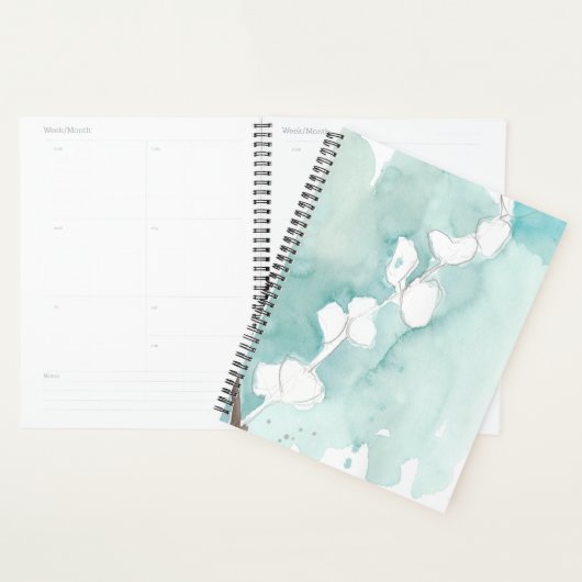 Ginkgo op Dusty Blauwgroen - Wit Planner (Display)