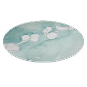 Ginkgo op Dusty Blauwgroen - Wit Snijplank (Hoek)