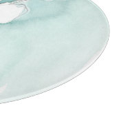 Ginkgo op Dusty Blauwgroen - Wit Snijplank (Hoek)