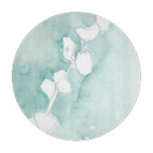 Ginkgo op Dusty Blauwgroen - Wit Snijplank (Voorkant)