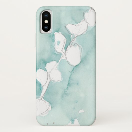 Ginkgo op stoffig teal - Wit Case-Mate iPhone Case (Achterkant)