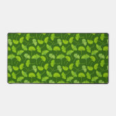 Ginkgo patroon op donkergroen bureaumat (Voorkant)