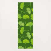 Ginkgo patroon op donkergroen yogamat (Achterkant)