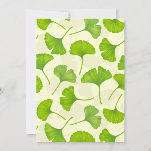 Ginkgo patroon op wit (Voorkant)