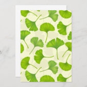 Ginkgo patroon op wit (Voorkant / Achterkant)