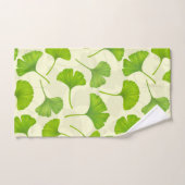 Ginkgo patroon op wit bad handdoek (Handdoek)