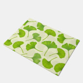 Ginkgo patroon op wit deurmat (Schuin)