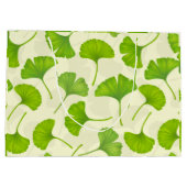 Ginkgo patroon op wit groot cadeauzakje (Achterkant)