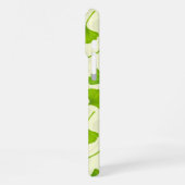 Ginkgo patroon op wit iPhone hoesje (Linkerkant)