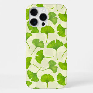 Ginkgo patroon op wit iPhone 16 pro max hoesje