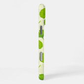 Ginkgo patroon op wit iPhone hoesje (Rechterkant)