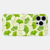 Ginkgo patroon op wit iPhone hoesje (Achterkant horizontaal)