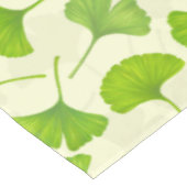 Ginkgo patroon op wit tafelkleed (Gekanteld)