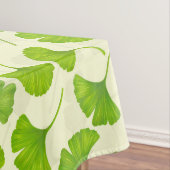 Ginkgo patroon op wit tafelkleed (Voorbeeld)
