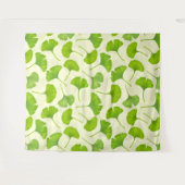 Ginkgo patroon op wit wandkleed (Voorkant (horizontaal))