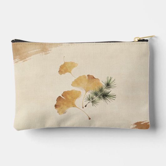 Ginkgo & Pine Needle Print Cut Sew Bag Etui (Achterkant)