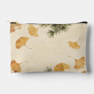 Ginkgo & Pine Needle Print Cut Sew Bag Etui
