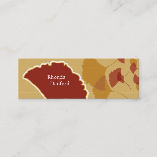 Ginkgo Skinny Profile Card Mini Visitekaartje (Voorkant)