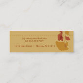 Ginkgo Skinny Profile Card Mini Visitekaartje (Achterkant)