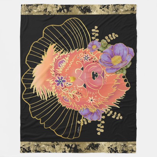 GINKGO SPIRIT Chow Fleece Deken (Voorkant)