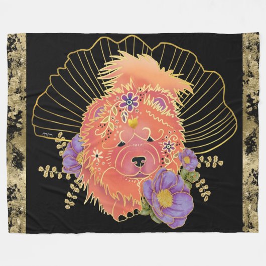 GINKGO SPIRIT Chow Fleece Deken (Voorkant (Horizontaal))