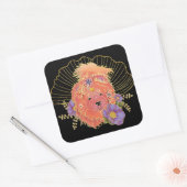 GINKGO SPIRIT Chow hond Vierkante Sticker (Envelop)